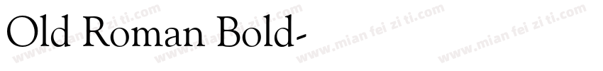 Old Roman Bold字体转换